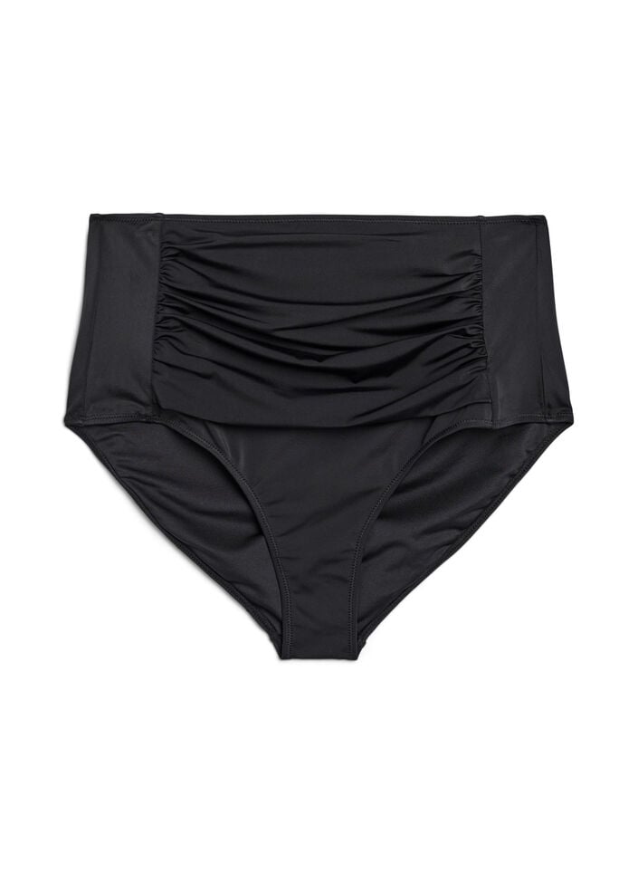 Bikini-Unterteile mit hoher Taille, Schwarz, Packshot image number 0