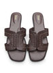 Flache Sandalen mit Nieten, Braun, Packshot image number 2