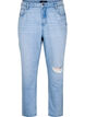 Mille Mom Fit Jeans mit Destroyed-Details, Blau, Packshot image number 0