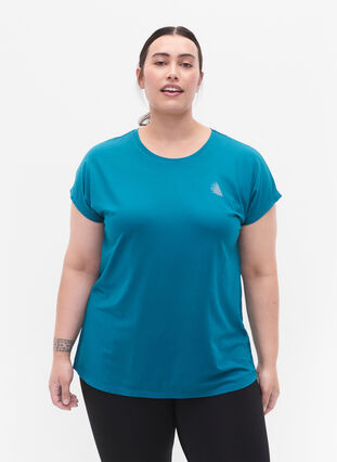 Kurzärmeliges Trainings-T-Shirt, Deep Lake, Model image number 0