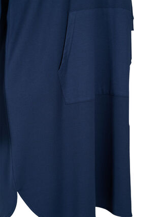 Langes Sweatkleid mit Reißverschluss und Tasche, Black Iris, Packshot image number 3
