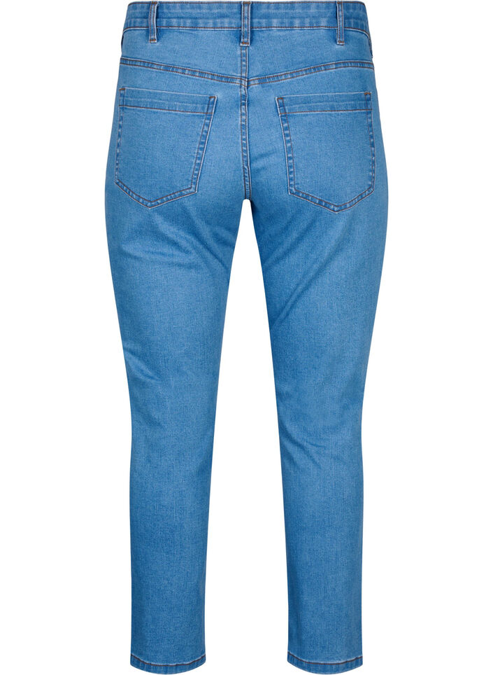 Schmal geschnittene Emily Jeans mit Perlen, Light Blue, Packshot image number 1