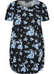 Kurz&auml;rmliges Baumwollkleid mit Aufdruck, Schwarz, Packshot image number 0