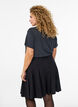 Kurzer Faltenrock mit elastischem Bund, Schwarz, Model image number 2