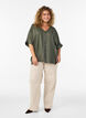 Viskosebluse mit Crochet-Besatz und Kn&ouml;pfen, Gr&uuml;n, Model image number 1