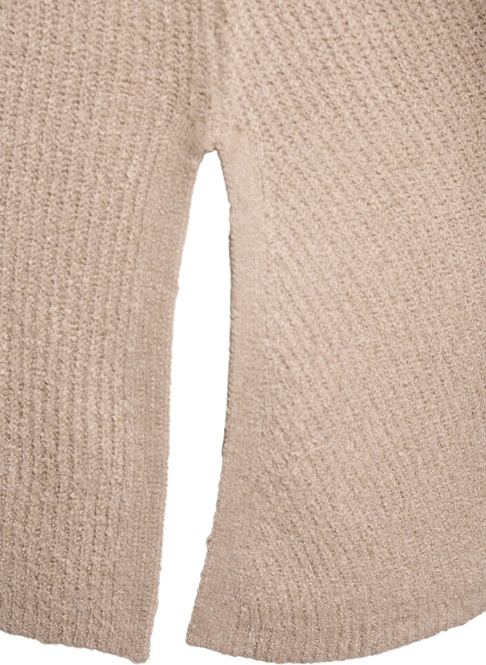 Strickpullover mit diagonalem Muster und Raglan&auml;rmeln, Beige, Packshot image number 3