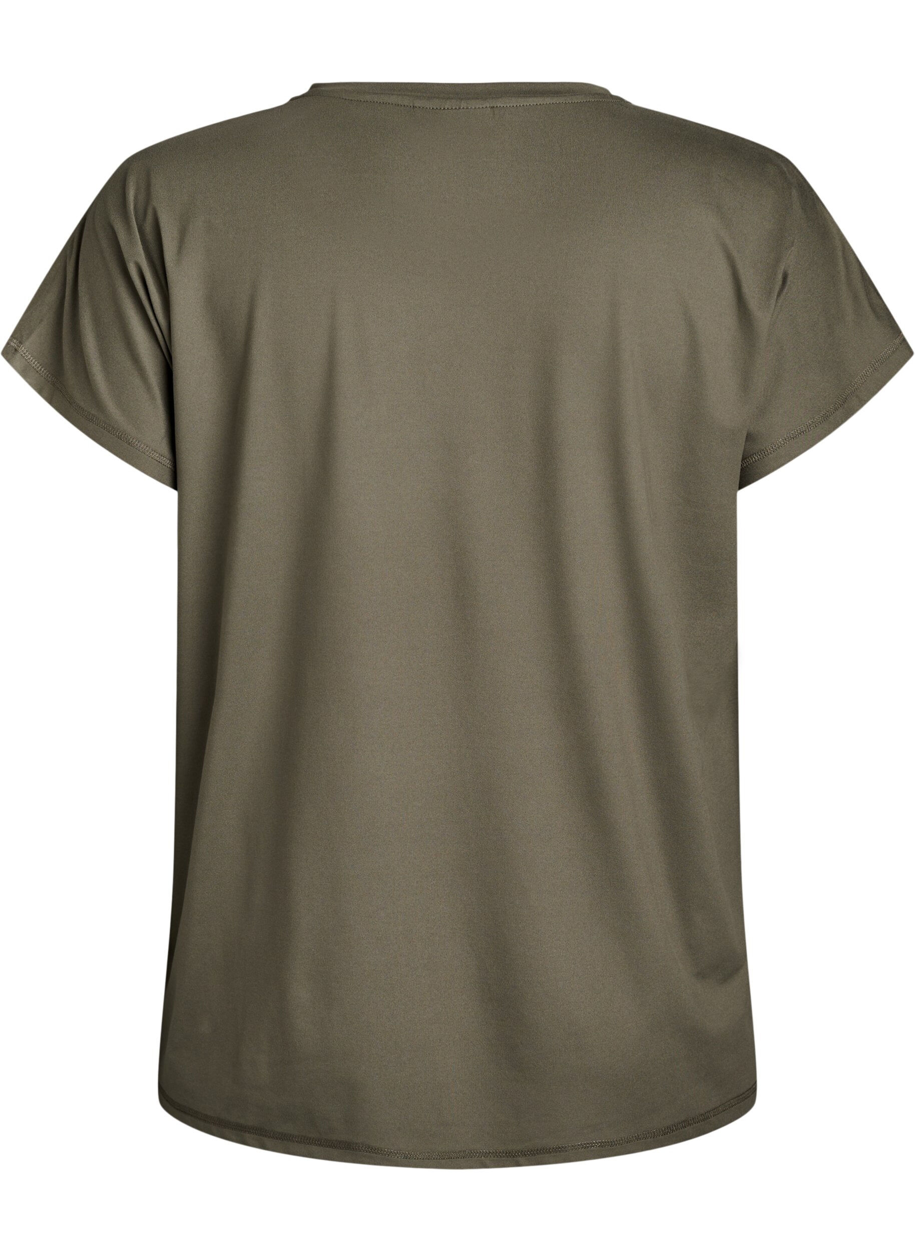 Zizzi Einfarbiges Trainings-T-Shirt, Gr&uuml;n, Packshot image number 1