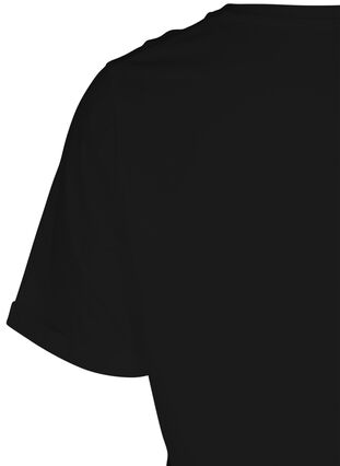 Kurzarm T-Shirt mit Print, Black, Packshot image number 3