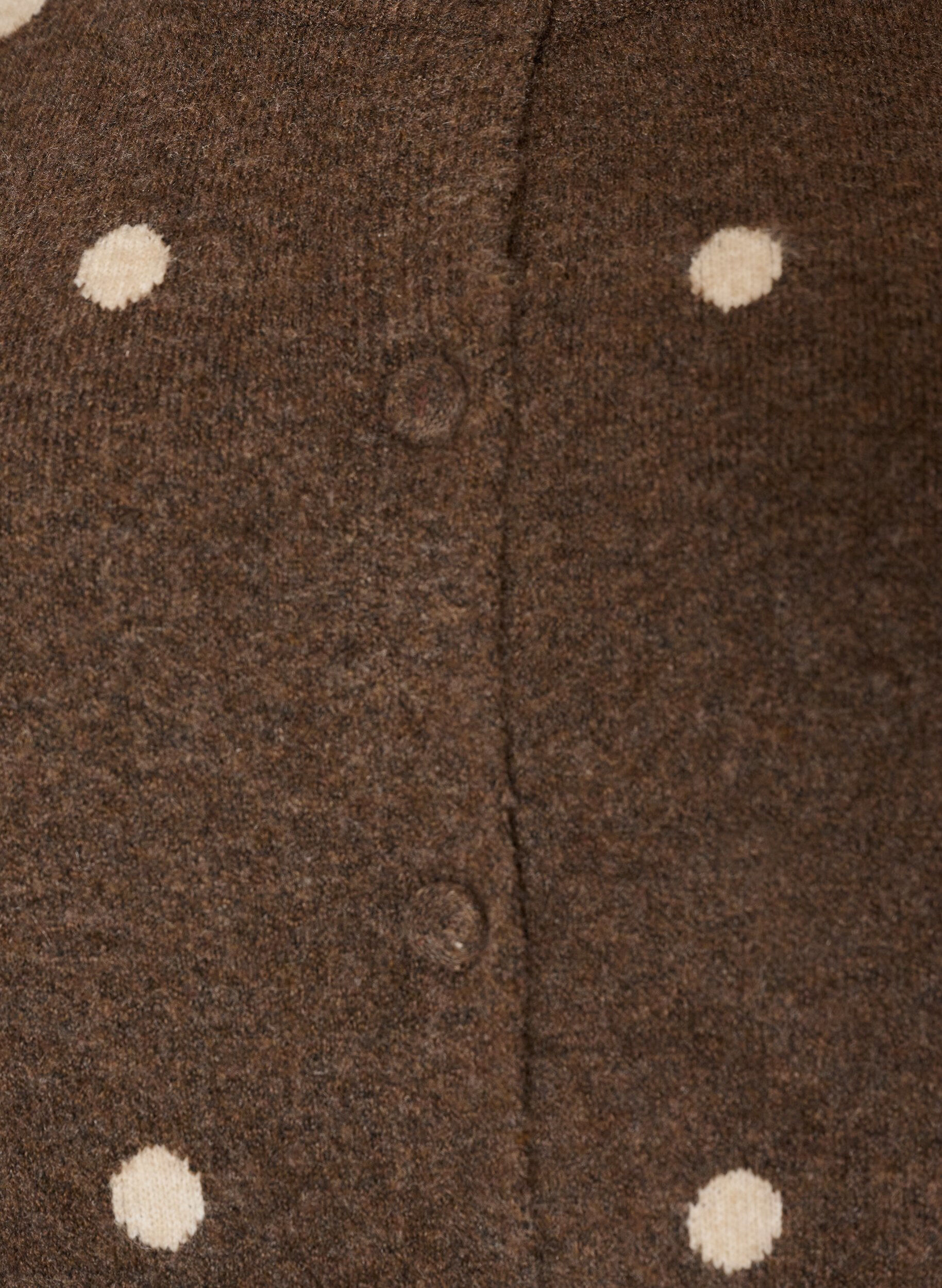 ZizziStrickjacke mit Punktmuster, Braun, Packshot image number 2