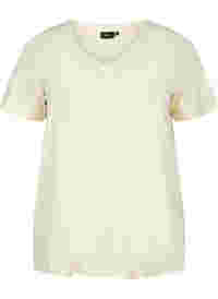 Kurzärmeliges T-Shirt mit V-Ausschnitt