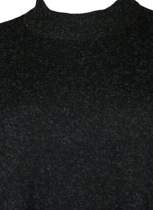 Melange-Strickpullover mit Schlitz, Dark Grey Melange, Packshot image number 2