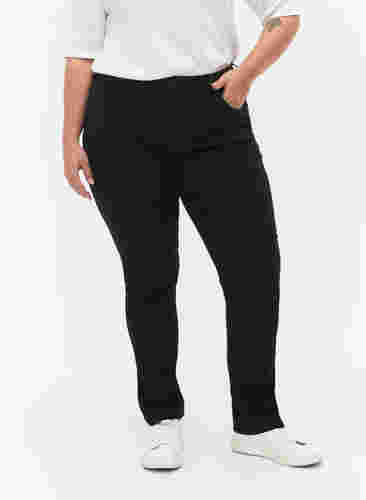 Slim Fit Emily Jeans mit normaler Taillenhöhe, Black, Model image number 2
