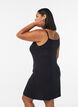Einfarbiges Unterkleid aus Viskose, Schwarz, Model image number 2