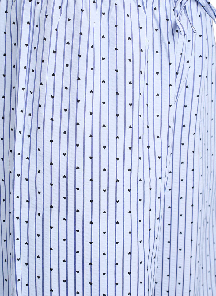 Lockere Pyjamahose aus Seersucker mit hoher Taille, Blau, Packshot image number 2