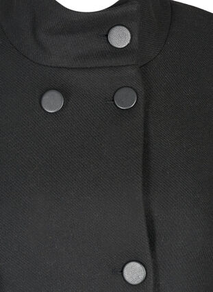 Jacke mit hohem Kragen und Knöpfen, Black, Packshot image number 2