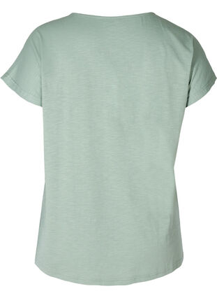 T-Shirt aus Baumwolle mit Printdetails, Chinois Green LEAF, Packshot image number 1