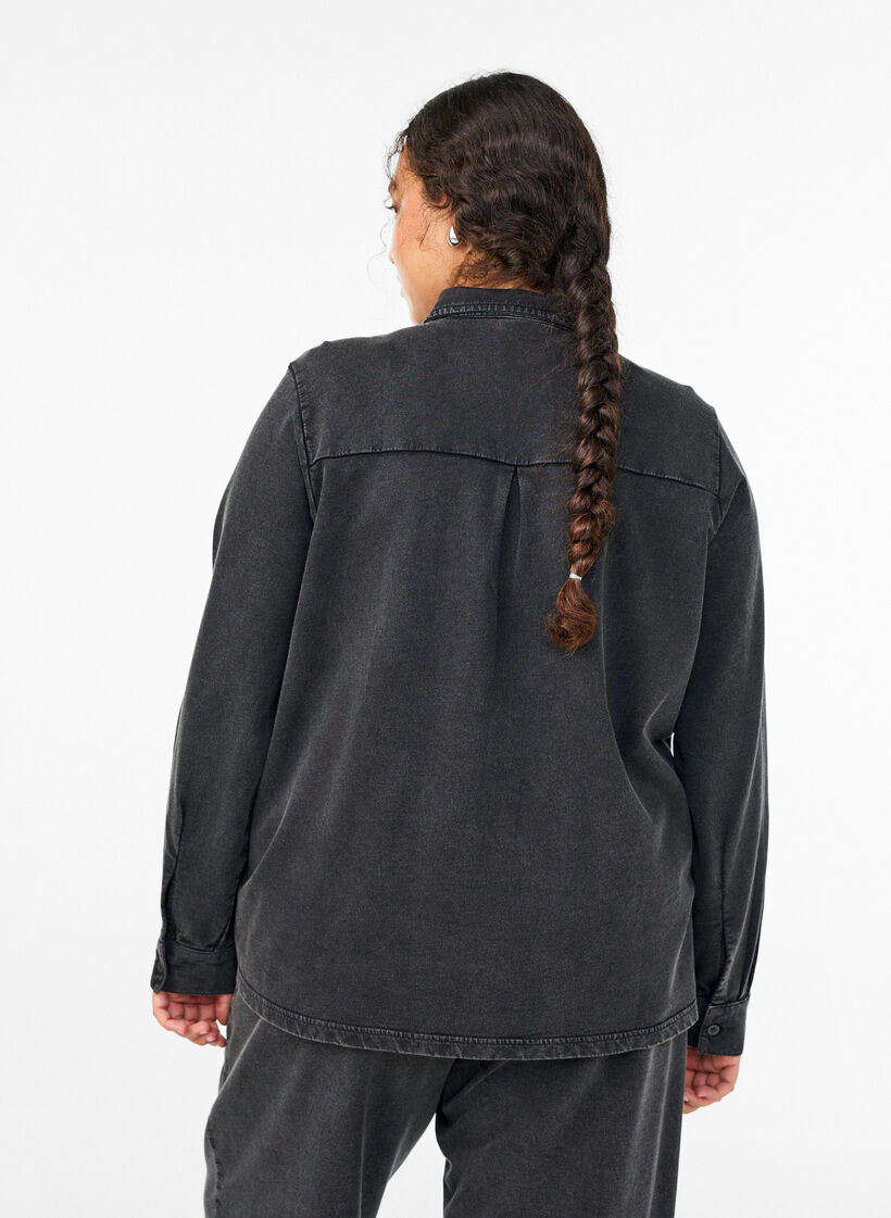 Shirt aus Sweatstoff mit Washed-Effekt, Grau, Model image number 2