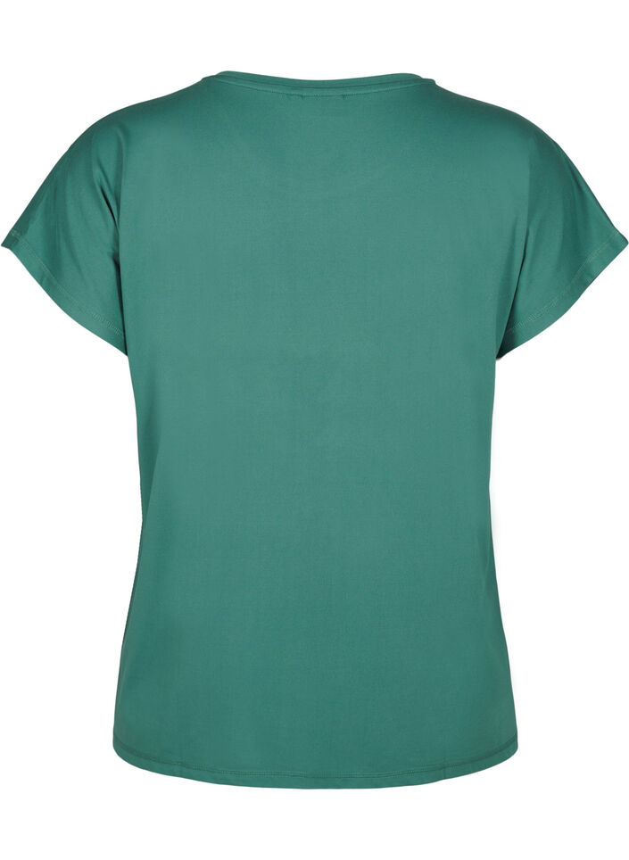 Einfarbiges Trainings-T-Shirt, Posy Green, Packshot image number 1