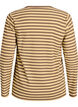 Gestreifte Bluse mit langen &Auml;rmeln, Braun, Packshot image number 1