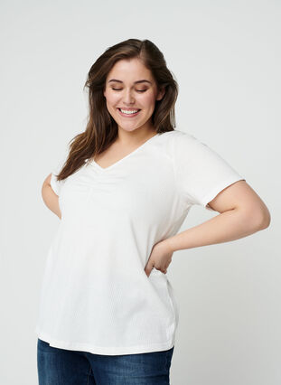 T-Shirt mit kurzen Ärmeln und V-Ausschnitt, Snow White, Model image number 0