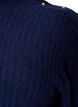 Pullover aus Rippstrick mit Puff&auml;rmeln und Kn&ouml;pfen, Blau, Packshot image number 2