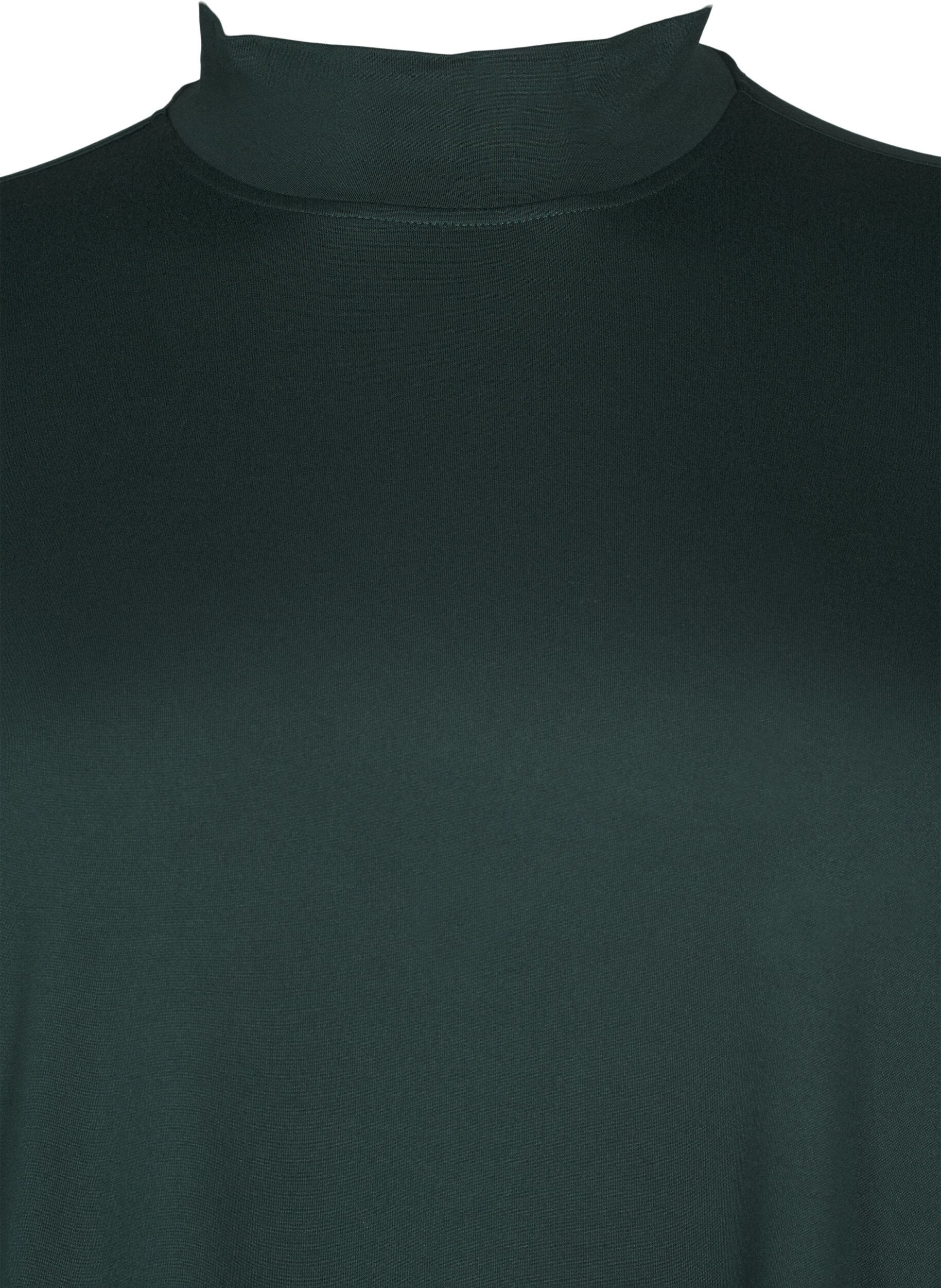 Zizzi FLASH &ndash; Lang&auml;rmeliges Kleid mit Rollkragen, Gr&uuml;n, Packshot image number 2