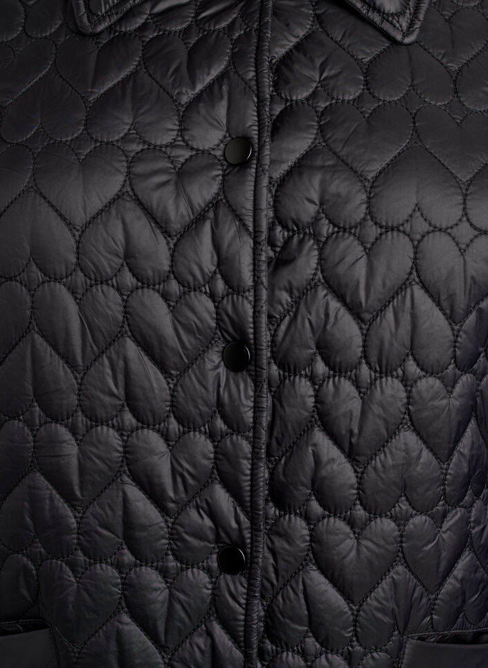 Leicht wattierte Jacke mit dekorativer Steppung, Schwarz, Packshot image number 2