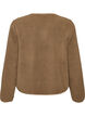 Teddyjacke mit Rundhalsausschnitt und Kn&ouml;pfen, Braun, Packshot image number 1