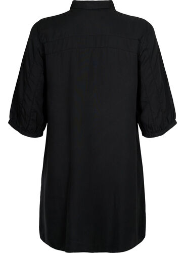 Langes Hemd mit 3/4-Ärmeln aus Lyocell (TENCEL™), Black, Packshot image number 1