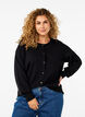 Strickjacke mit Rundhalsausschnitt und Kn&ouml;pfen, Schwarz, Model image number 0