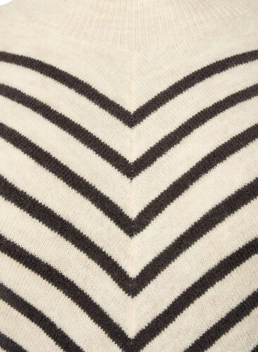Strickbluse mit diagonalen Streifen, Birch Mel. w stripes, Packshot image number 2