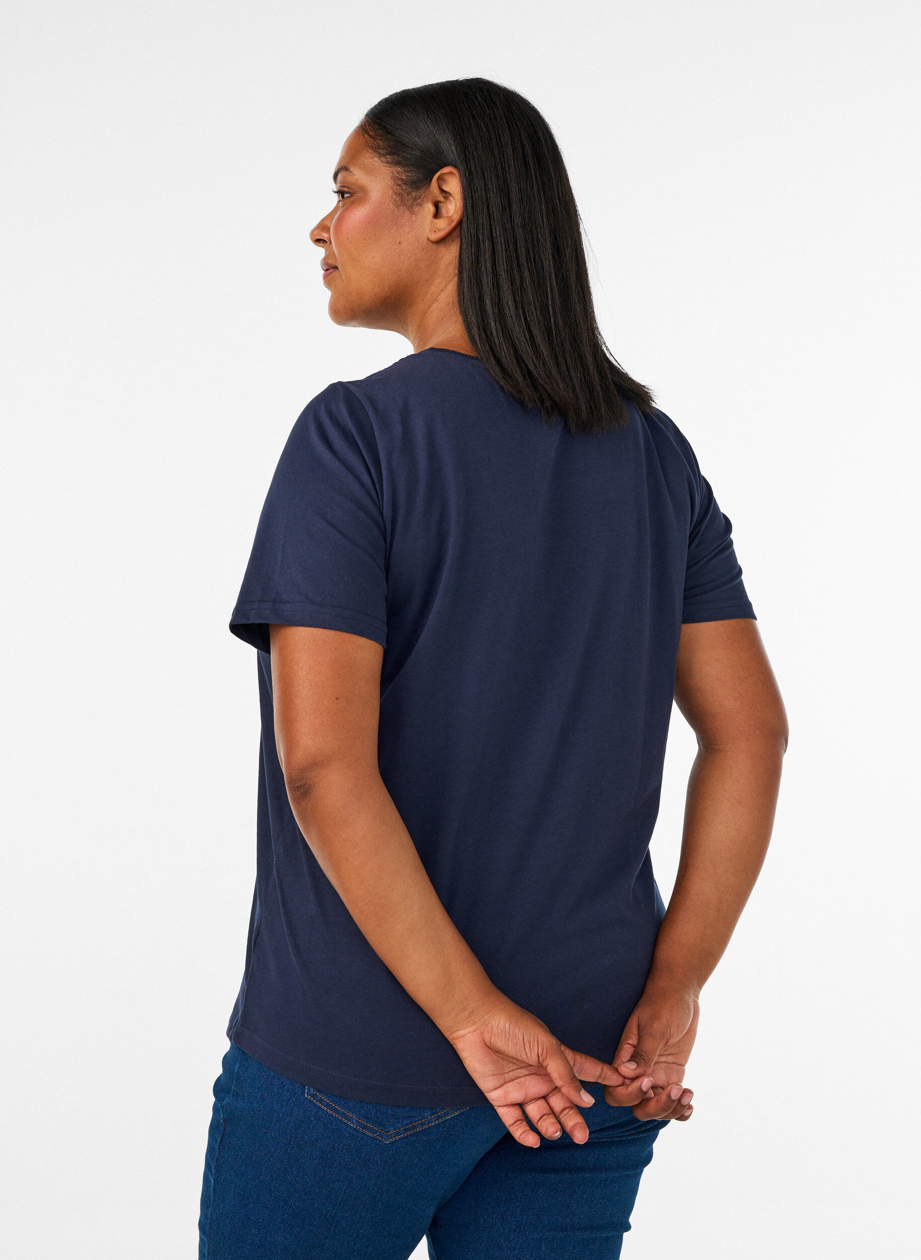 ZizziT-Shirt mit Motiv, Blau, Model image number 2