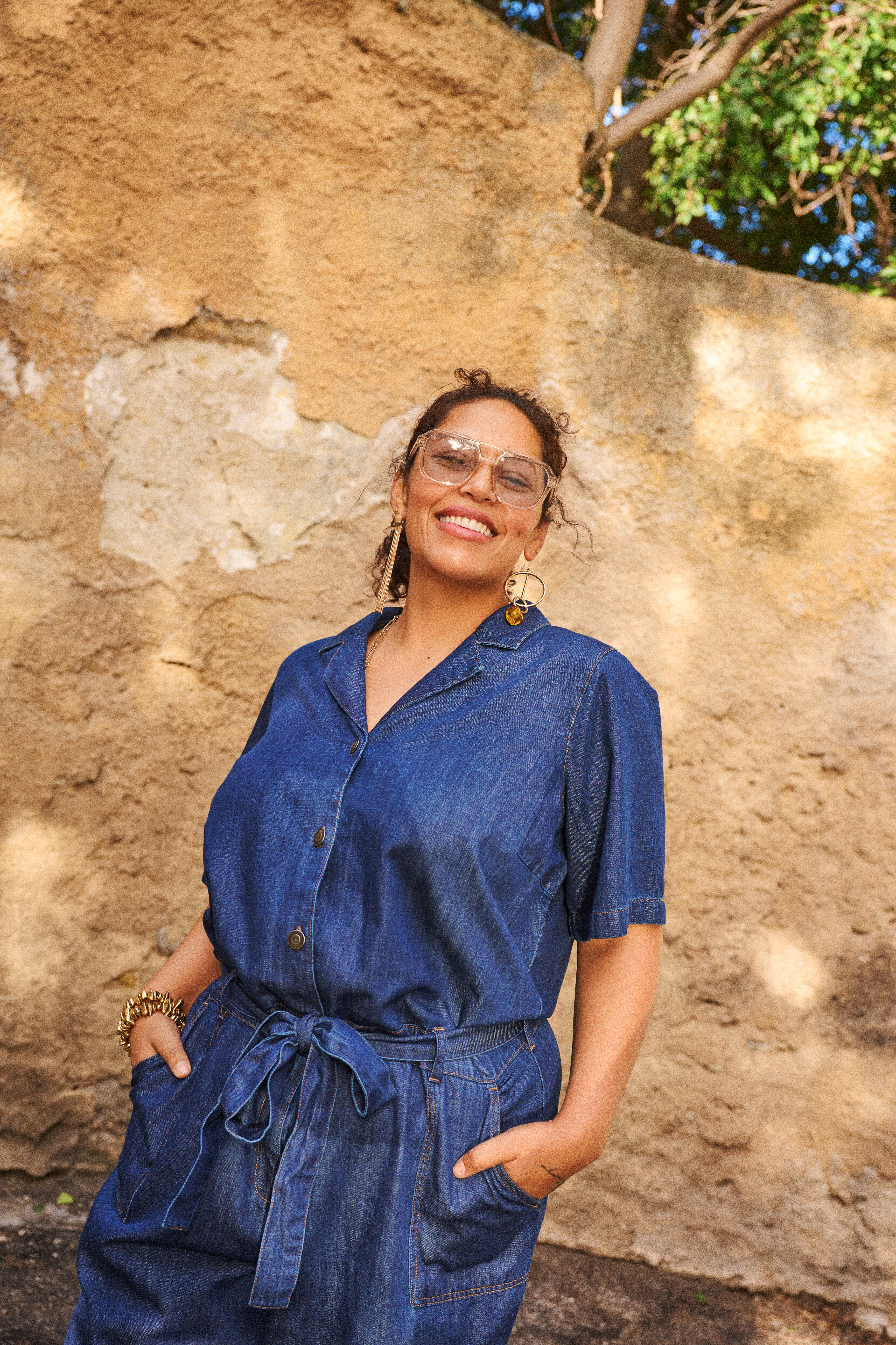 Zizzi Jeans Jumpsuit, , Model