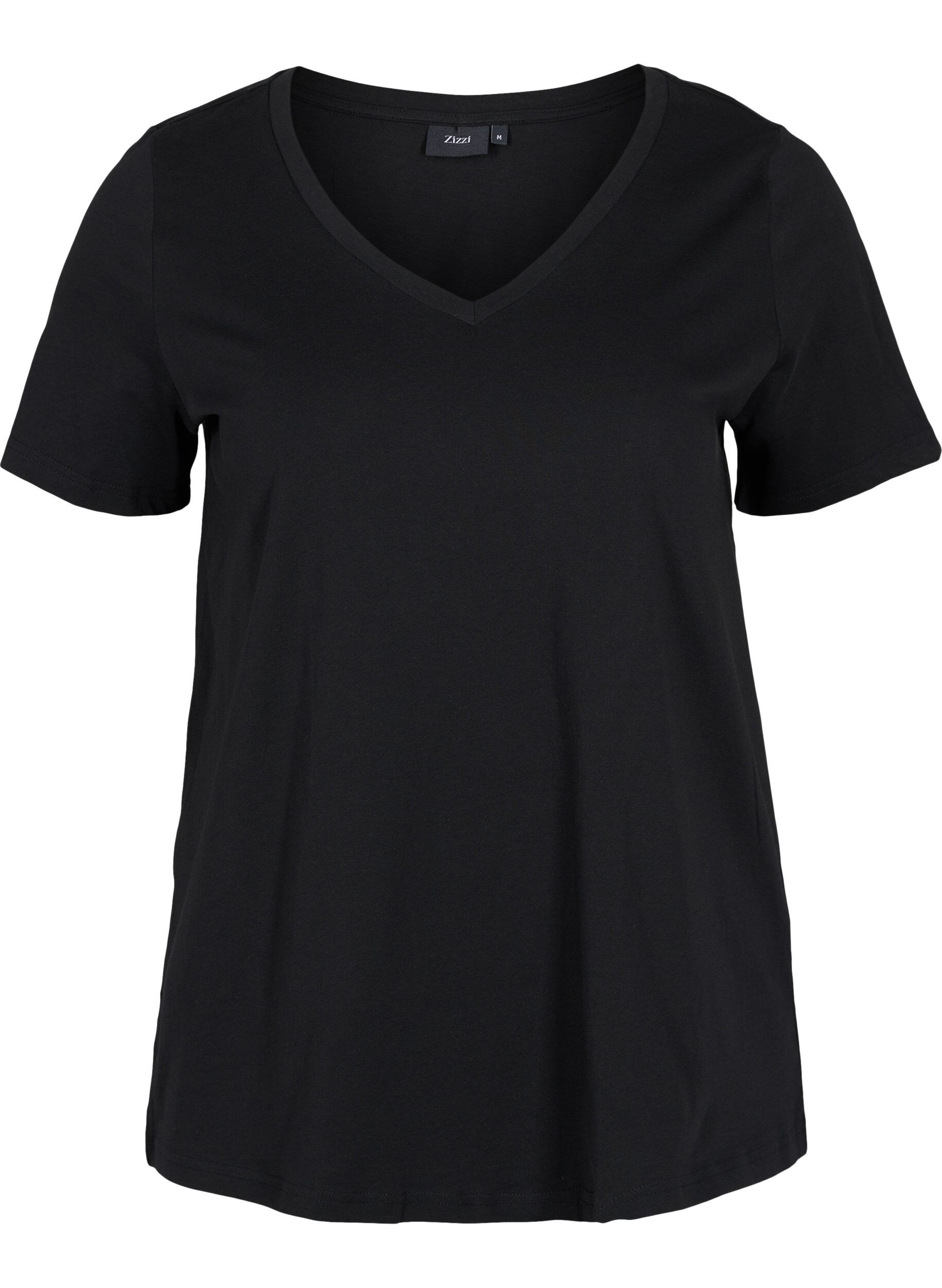 Zizzi 2er-Pack basic T-Shirts aus Baumwolle, Mallard Green/Black, Packshot image number 3