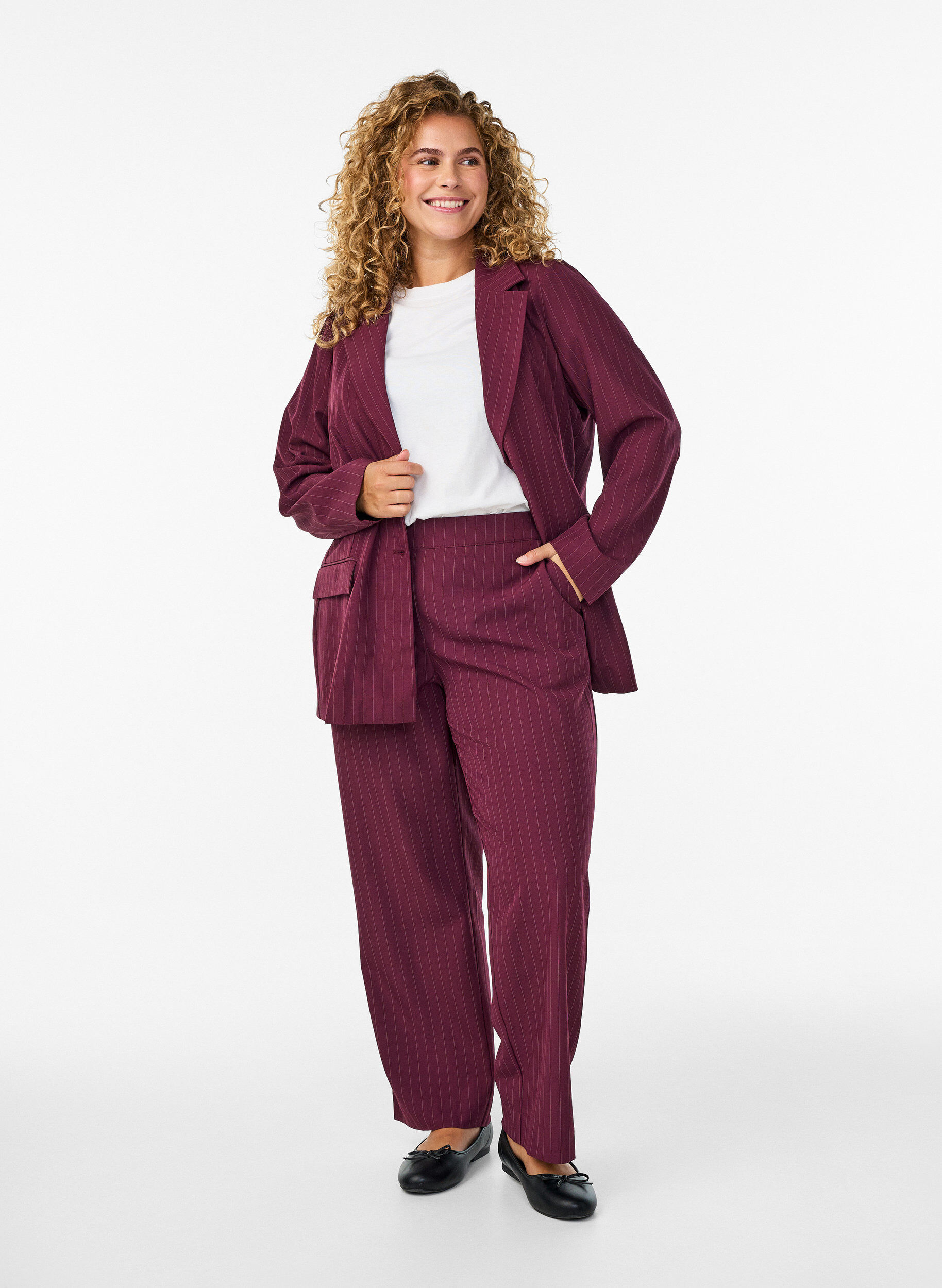 ZizziLockere Hose mit Taschen, Rot, Model image number 0