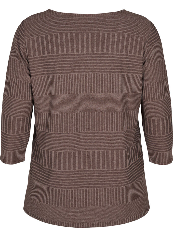 Bluse mit 3/4-Ärmeln und Streifenmuster, Ch. Martini Mel., Packshot image number 1