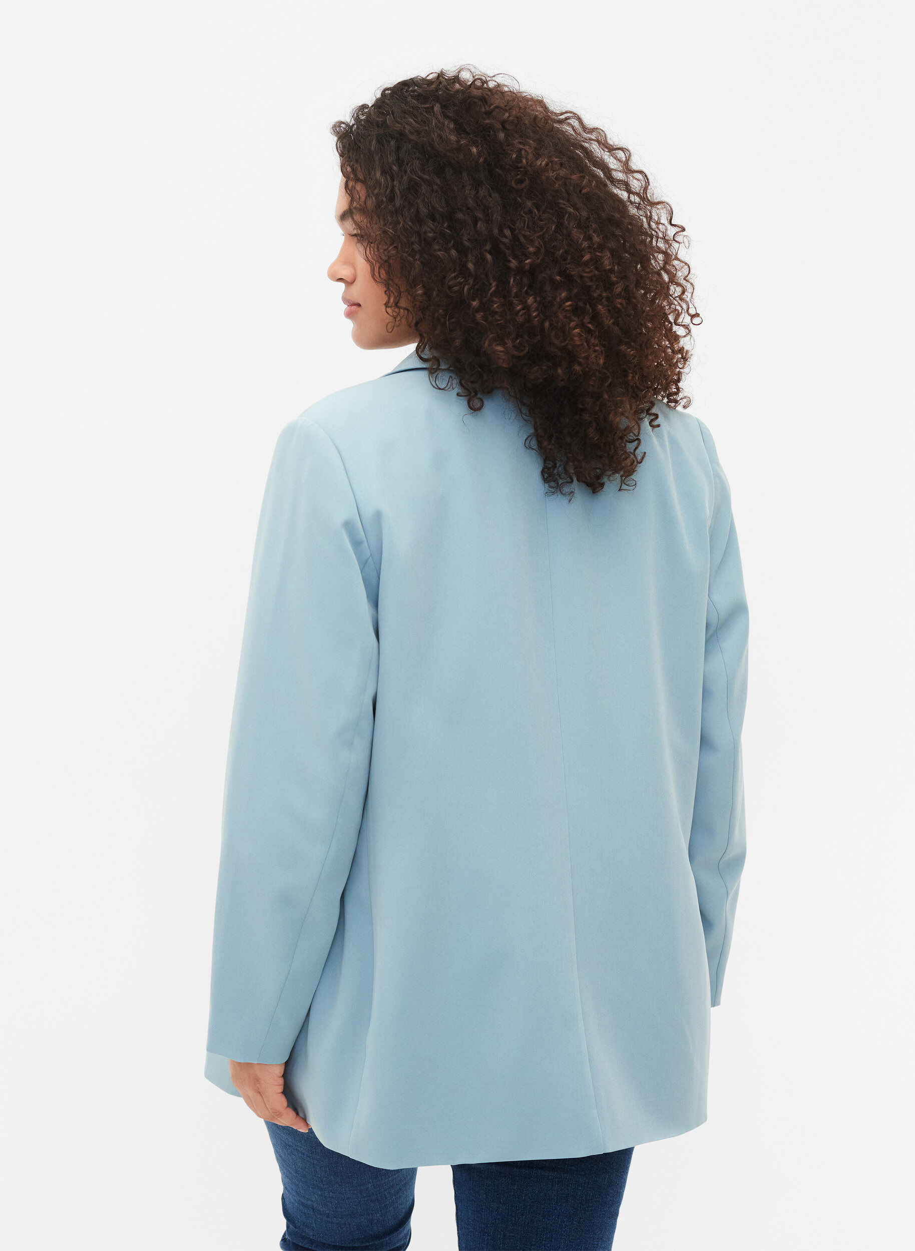 Zizzi Klassischer Blazer mit Knopfverschluss, Citadel, Model image number 1