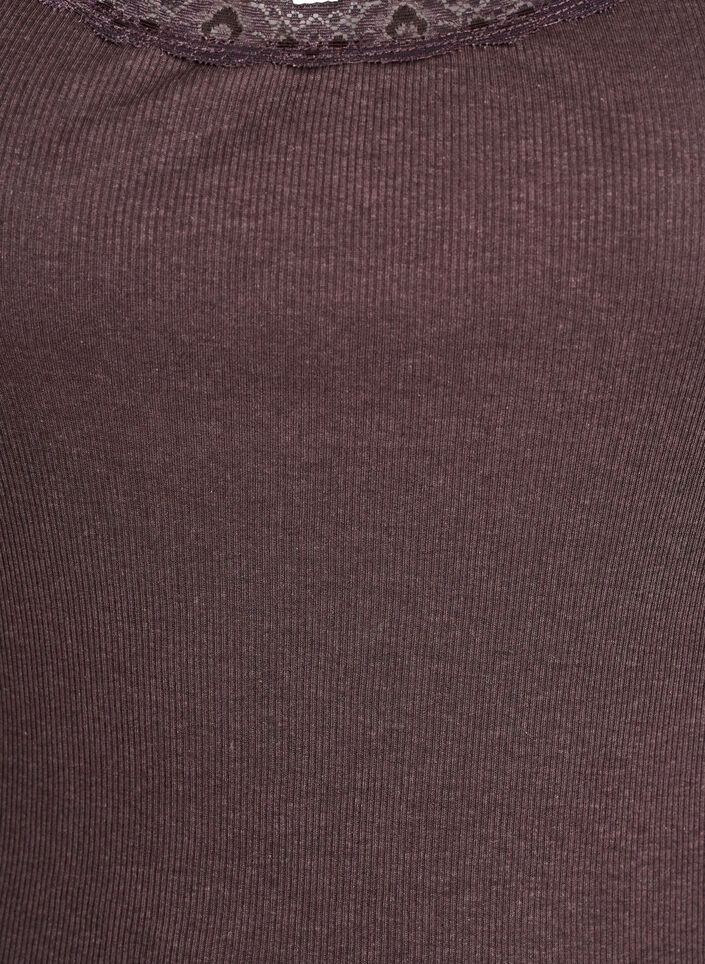 Top mit Spitzen, Braun, Packshot image number 2