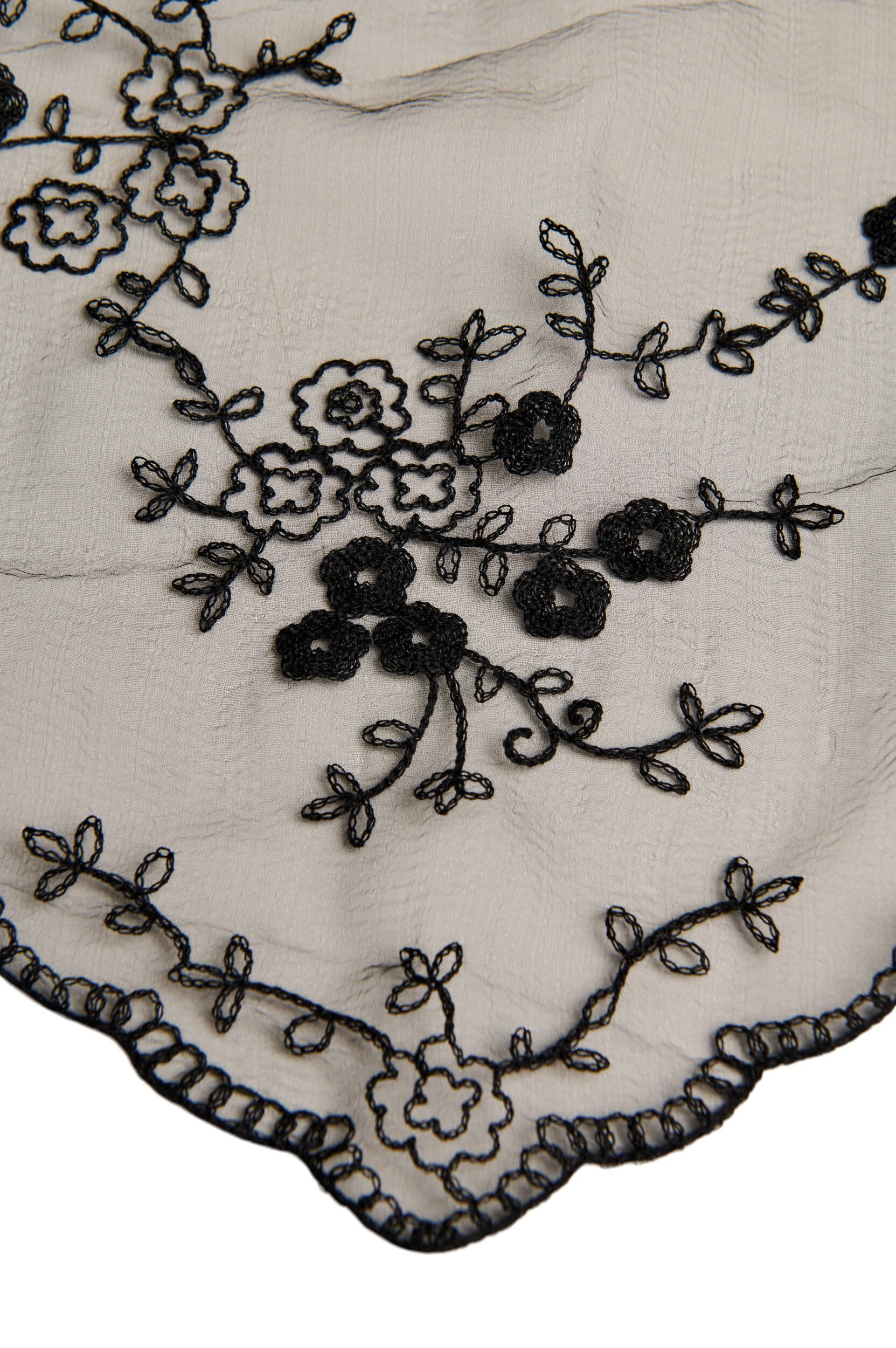 ZizziDreieckiges Spitzentuch, Schwarz, Packshot image number 2