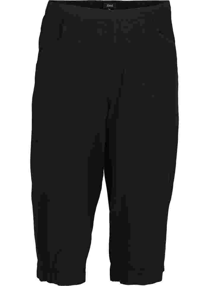 Lockere Culottes aus Baumwolle, Black, Packshot image number 0