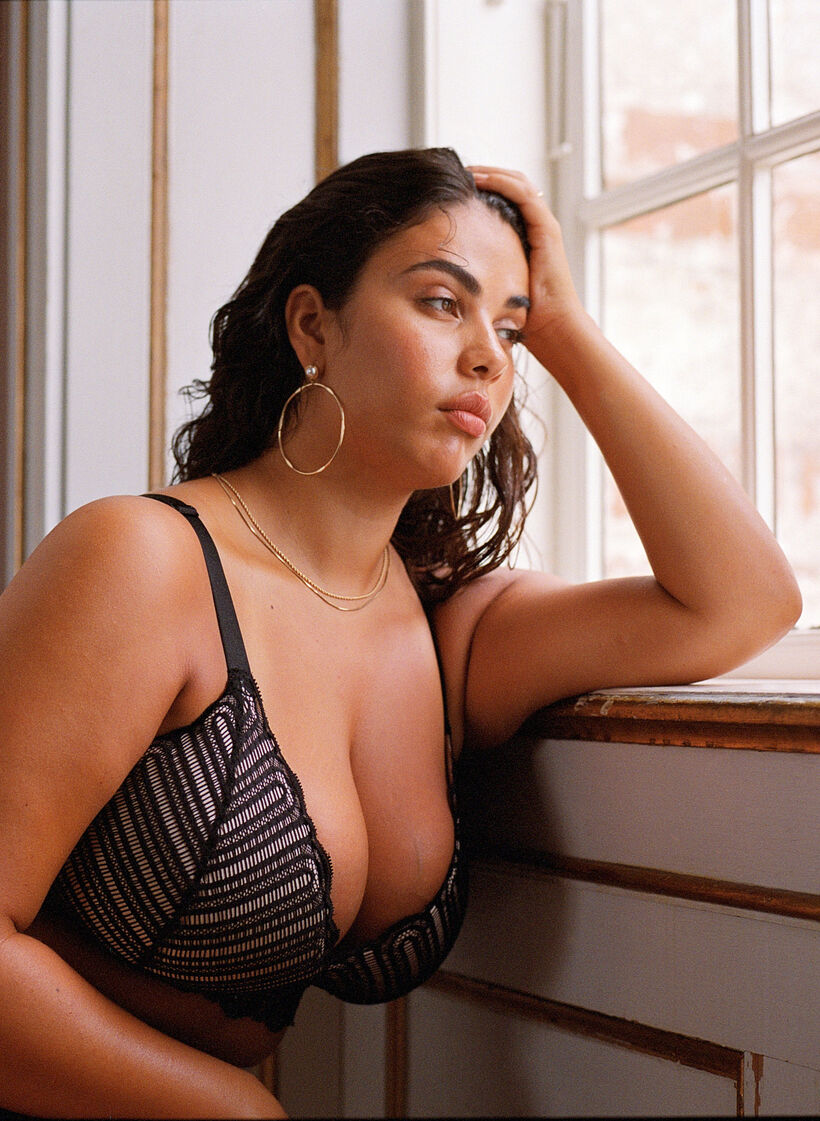 Bralette mit Spitze und weicher Polsterung, Schwarz, Image image number 0