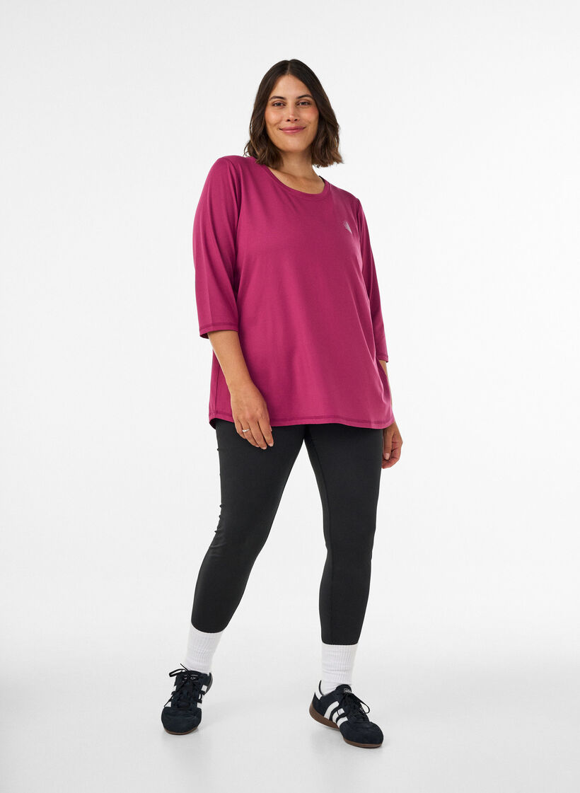 Trainingsshirt mit 3/4-&Auml;rmeln, Pink, Model image number 1