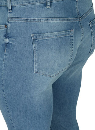 Extra Slim Fit Sanna Jeans mit Schlitzdetails, Light blue denim, Packshot image number 3