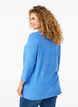 Bluse mit 3/4-Ärmeln und Streifenmuster, Princess Blue Mel., Model image number 1