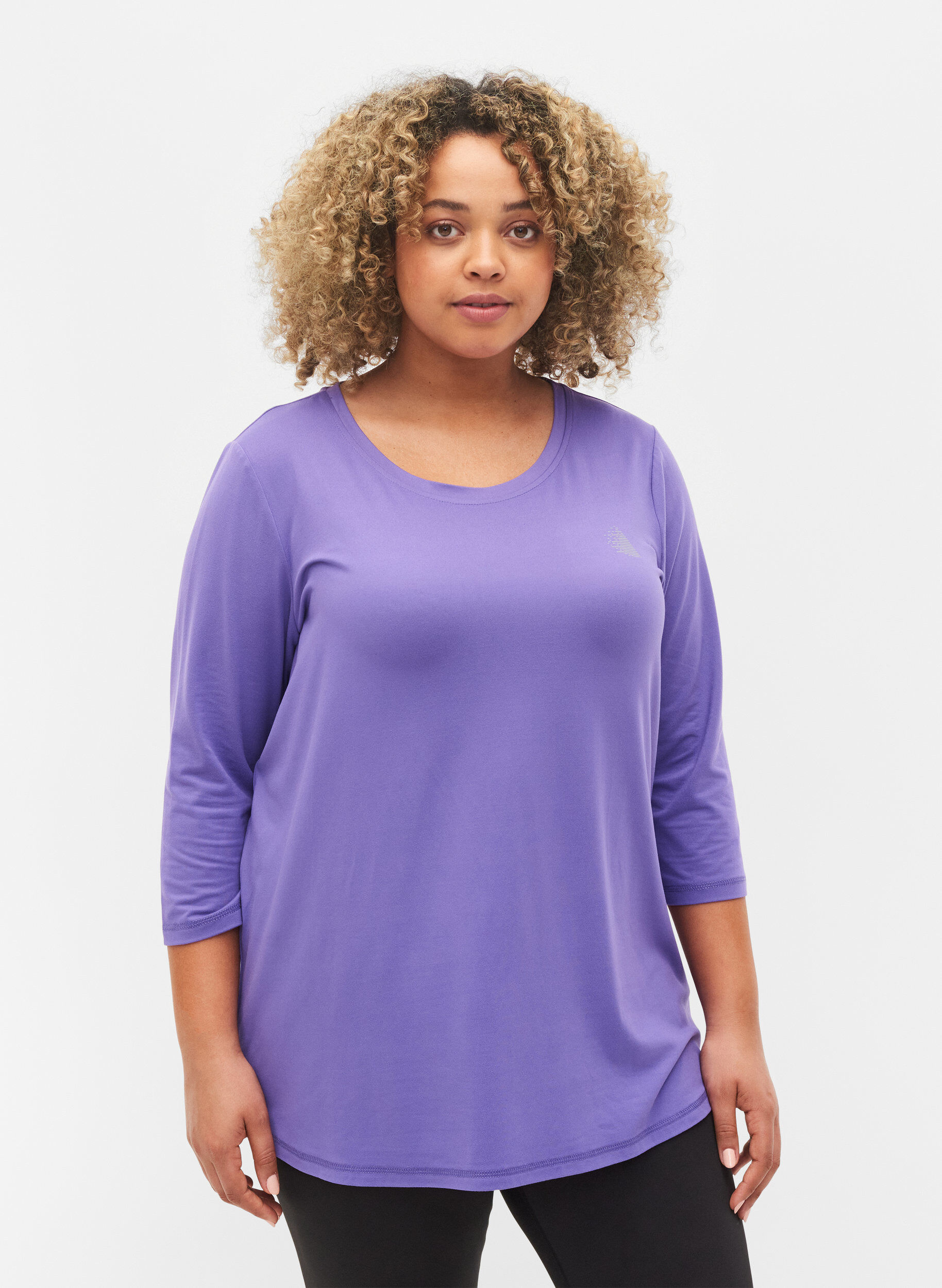 ZizziTrainingsshirt mit 3/4-&Auml;rmeln, Lila, Model image number 0