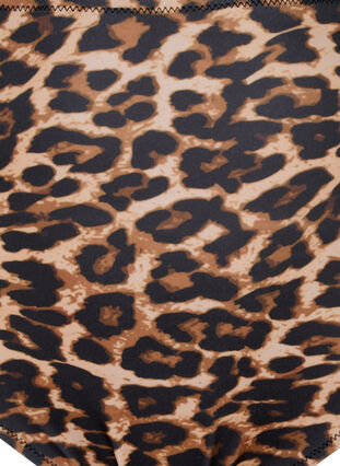Hoch taillierte Bikini-Hose mit Leopardenprint