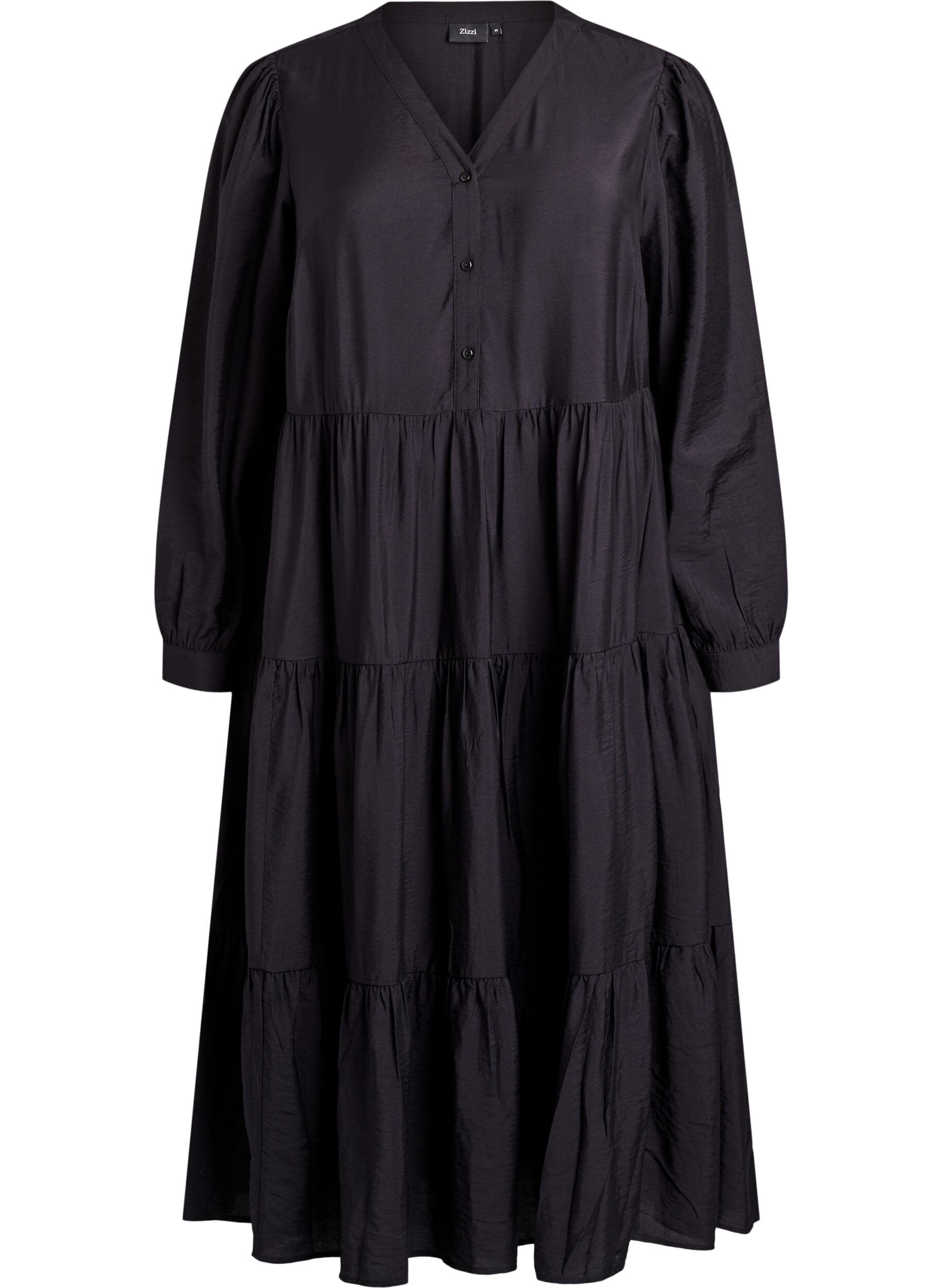 Midikleid mit V-Ausschnitt und A-Linienform