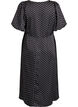 Gepunktetes Midikleid mit eckigem Ausschnitt, Schwarz, Packshot image number 1