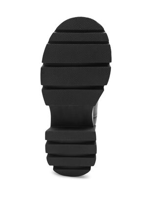 Weite Passform Lederstiefel mit langem Schaft und Elastizität, Black, Packshot image number 3