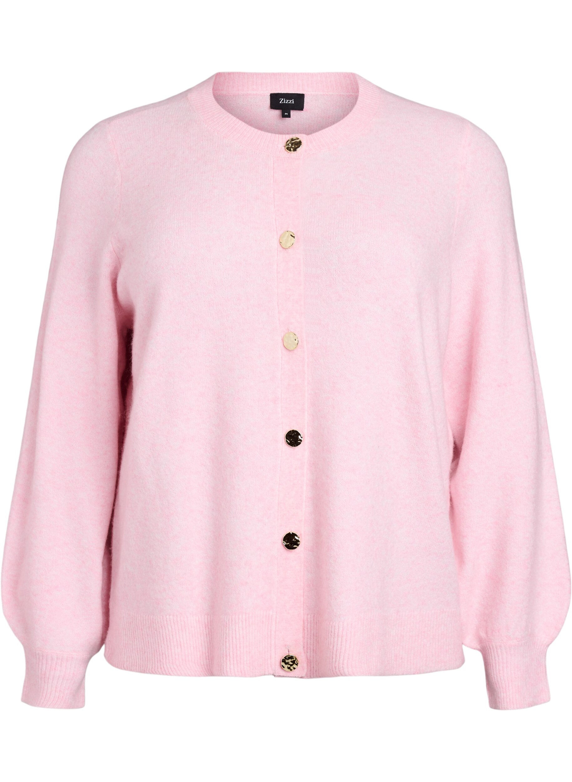 Cardigan aus weichem Strick mit goldfarbenen Kn&ouml;pfen